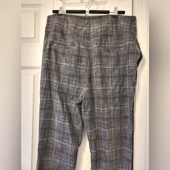 RW&CO. Grey & Purple Plaid Straight Pant - Picture 6 of 7